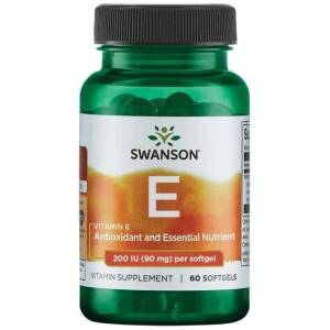SWANSON Vitamina E 200 UI, 60 cápsulas - Nuvalia