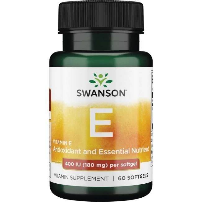 SWANSON Vitamina E 400 UI, 60 cápsulas - Nuvalia