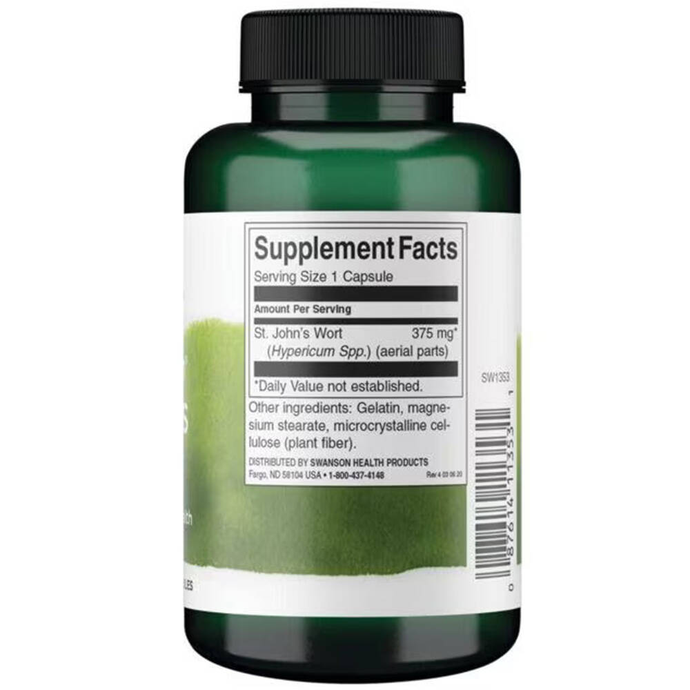 St. John's Wort, 375mg – 60 cápsulas - Imagen 3
