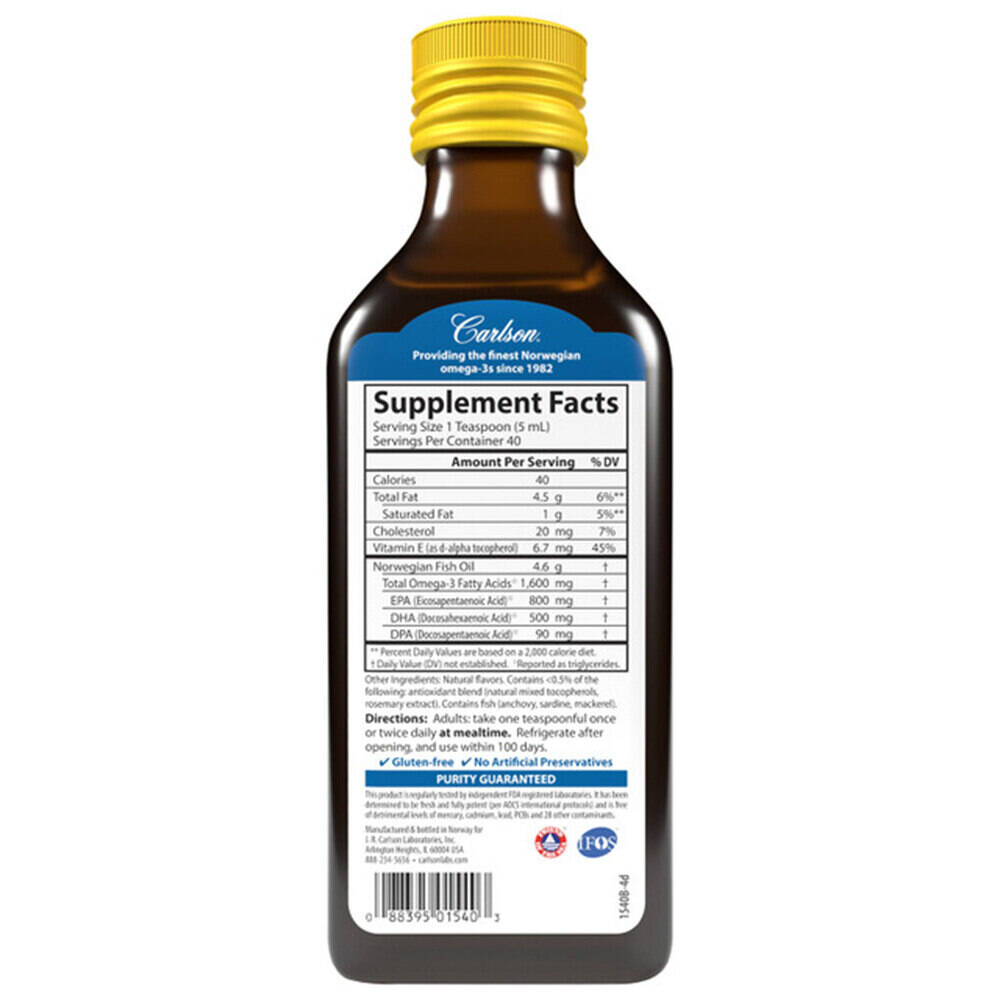 The Very Finest Fish Oil, Natural Lemon – 200 ml - Imagen 3