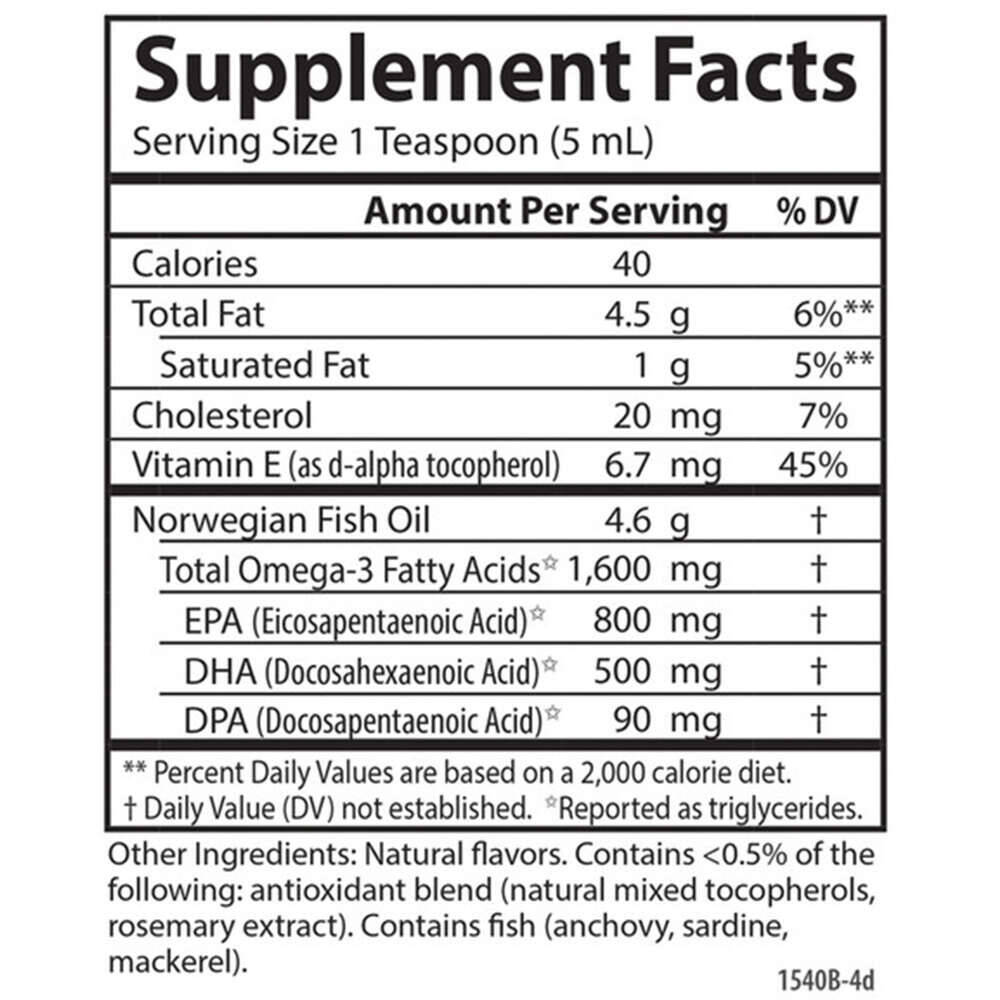 The Very Finest Fish Oil, Natural Lemon – 500 ml - Imagen 3