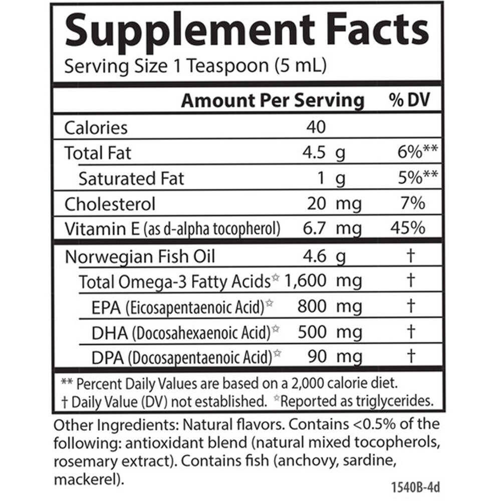 The Very Finest Fish Oil, Natural Orange – 500 ml - Imagen 3