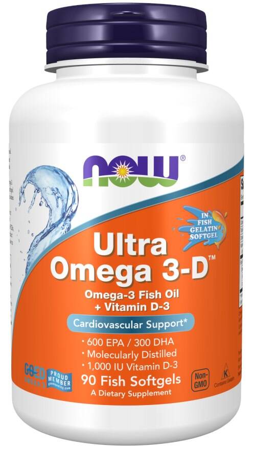Ultra Omega 3-D con vitamina D-3 - 90 cápsulas blandas - Nuvalia