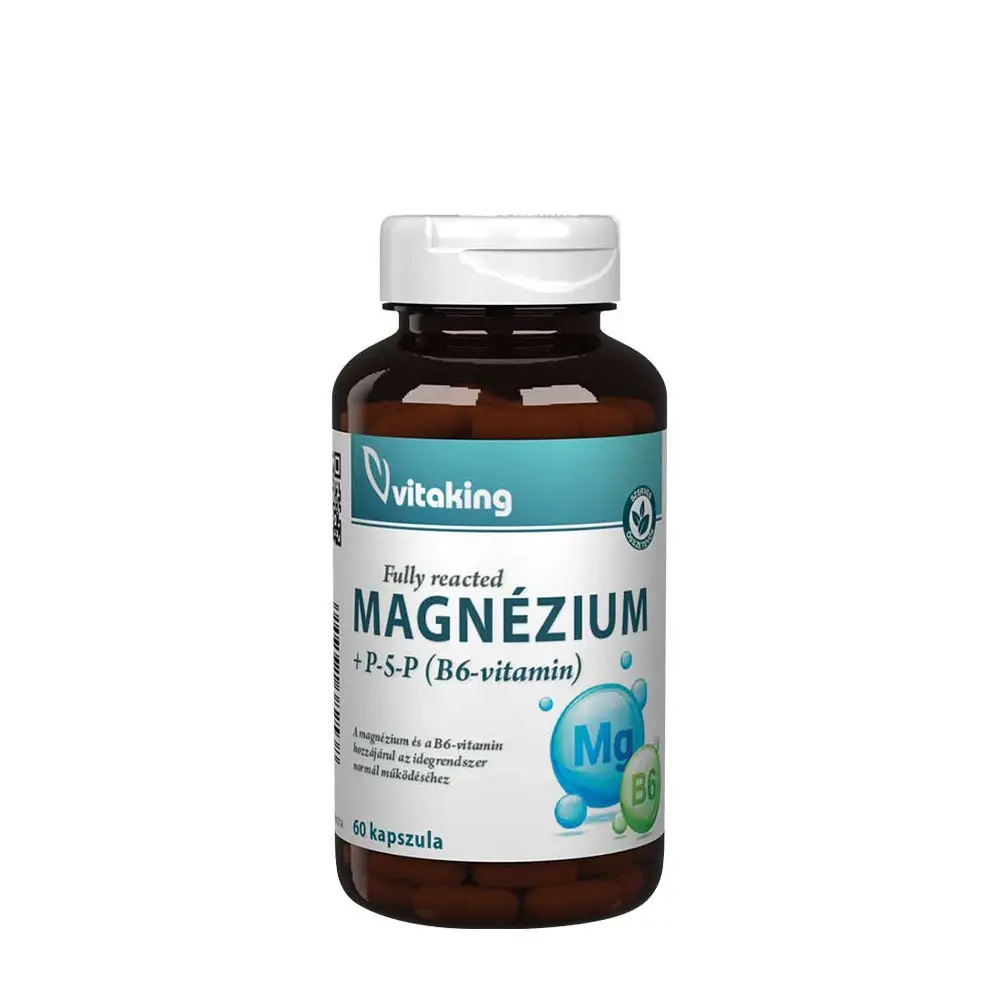 Vitaking Bisglicinato de magnesio + vitamina B6 (P5P) (60 cápsulas) - Nuvalia