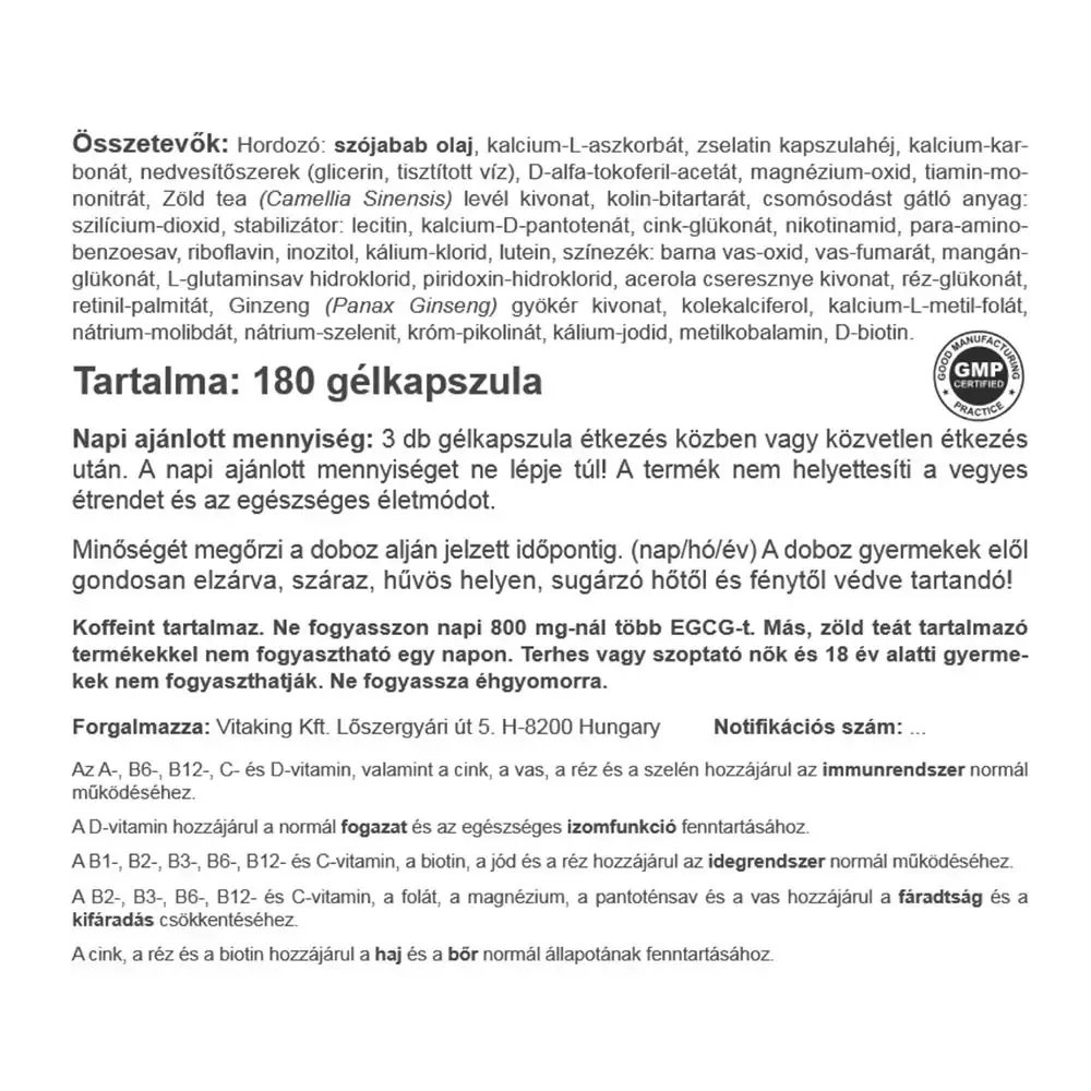 Vitaking Multi Liquid Plusz Multivitamina (180 Cápsulas Blandas) - Imagen 2