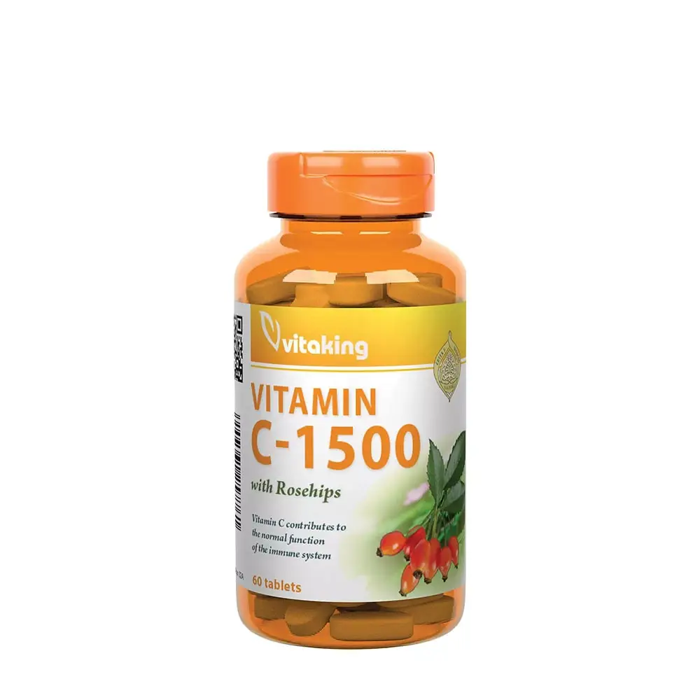 Vitaking Vitamina C-1500 con escaramujo (60 comprimidos) - Nuvalia
