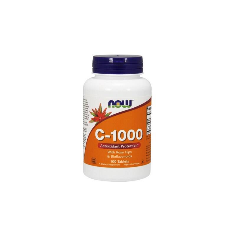 Vitamina C-1000 con escaramujo y bioflavonoides - 100 comprimidos - Nuvalia