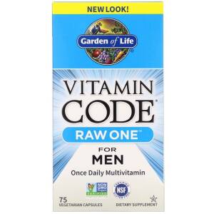 Vitamin Code RAW ONE for Men - 75 vcaps - Nuvalia