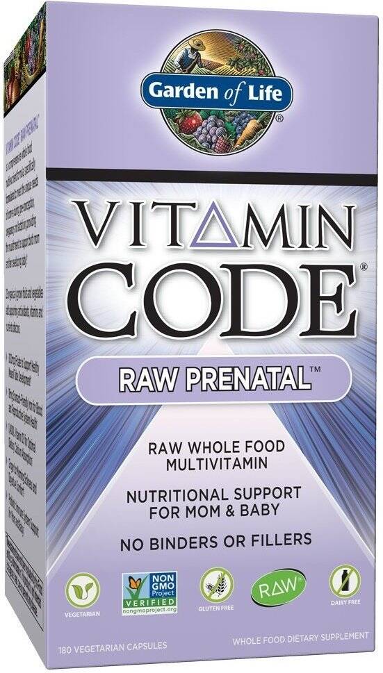 Vitamin Code Raw Prenatal - 180 cápsulas - Nuvalia