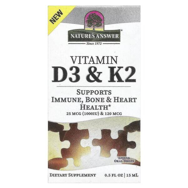 Vitamina D3 y K2 - 15 ml. - Nuvalia