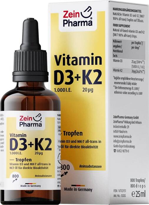 Vitamina D3 + K2 - 25 ml. - Nuvalia