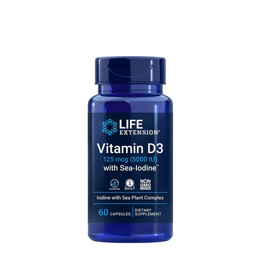 Vitamina D3 con yodo marino