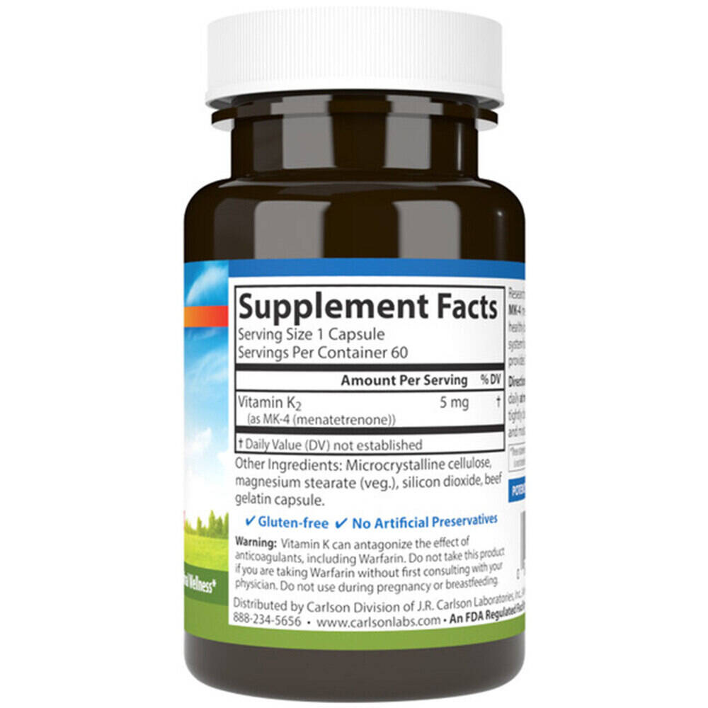 Vitamina K2 MK-4, 5mg – 60 cápsulas - Imagen 3