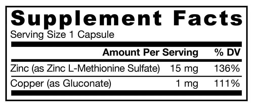 Zinc Balance – 100 cápsulas vegetales - Imagen 2