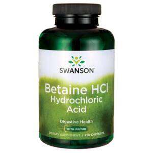 Betaine HCl Hydrochloric Acid - 250 vcaps - Nuvalia