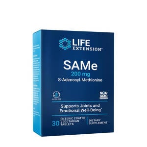 Life Extension - SAMe 200 mg (S-Adenosyl-Methionine) (30 Tablets) - Nuvalia